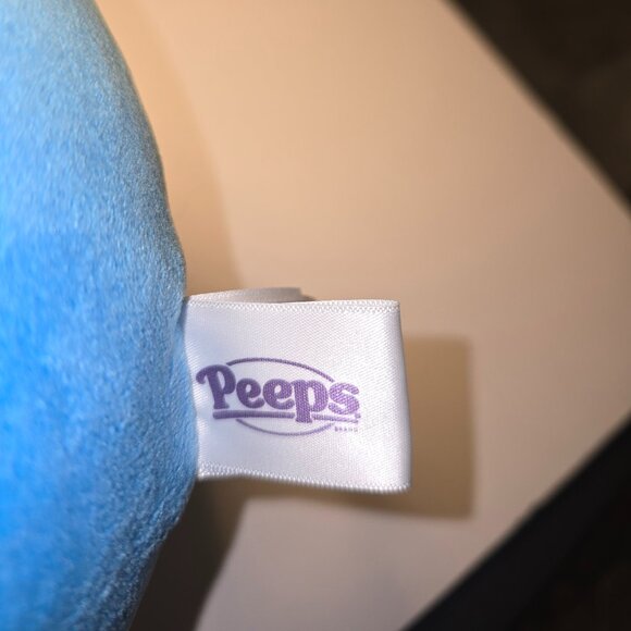 Peeps Blue Marshmallow Candy Easter Bunny Shaped Pillow Plush 17” - Picture 10 of 10